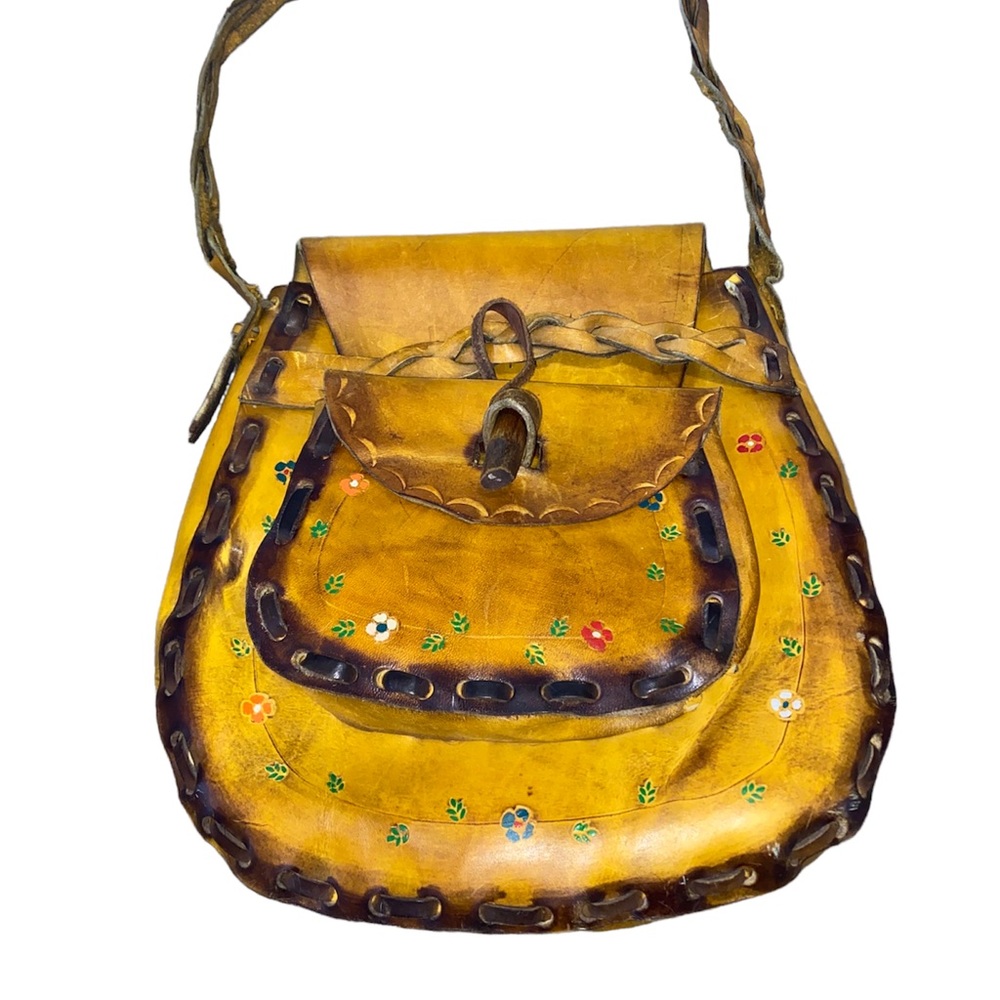 Vintage Hand Tooled Leather Purse